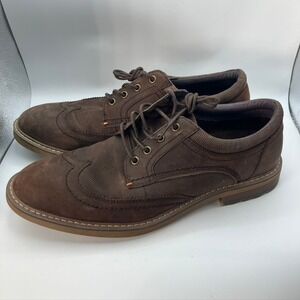 Arkbird Men's Brown Leather Wingtip Brogue Oxford Dress Shoes Size US‎ 9.5